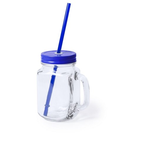 Słoik do picia 500 ml ze słomką Słoik do picia 500 ml ze słomką