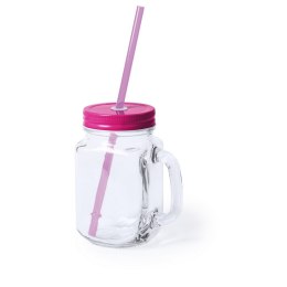 Słoik do picia 500 ml ze słomką