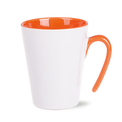 Kubek OPEN 270 ml, biały/pomarańczowy Kubek OPEN 270 ml, biały/pomarańczowy