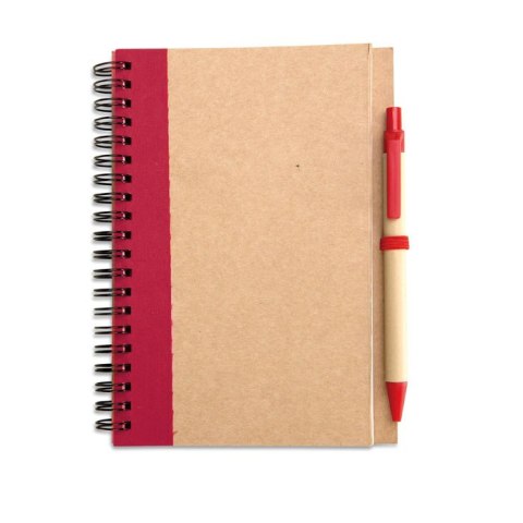 Notes z długopisem czerwony Notes z długopisem czerwony