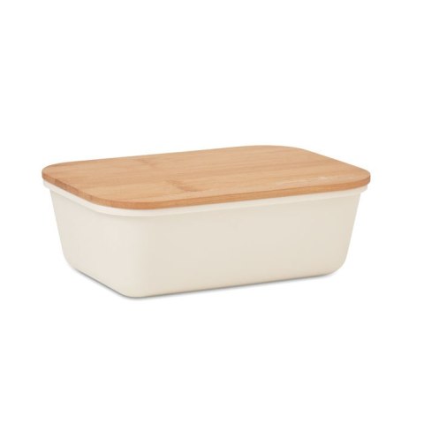 Lunchbox z bambusową pokrywką beżowy Lunchbox z bambusową pokrywką beżowy