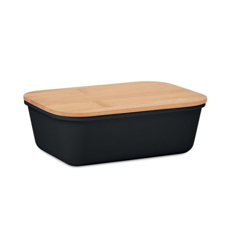 Lunchbox z bambusową pokrywką czarny Lunchbox z bambusową pokrywką czarny