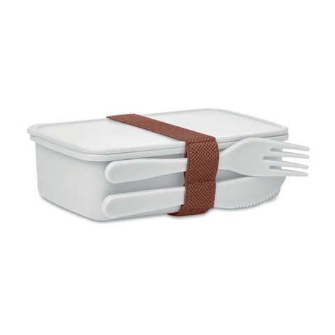 Lunchbox ze sztućcami biały Lunchbox ze sztućcami biały