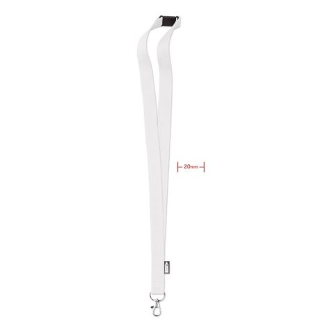 Smycz RPET 20 mm biały Smycz RPET 20 mm biały