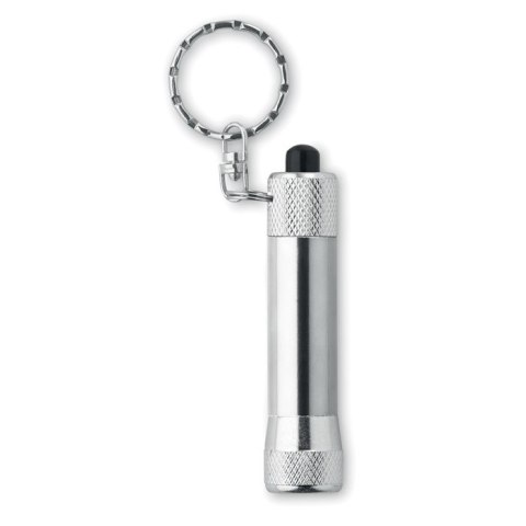 Aluminiowy brelok latarka srebrny Aluminiowy brelok latarka srebrny