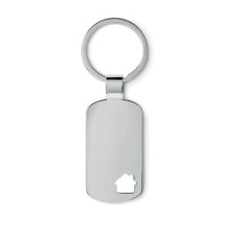 Brelok do kluczy / domek srebrny mat