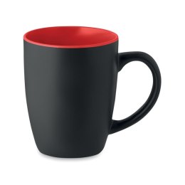 Dwukolorowy kubek ceramiczny czerwony