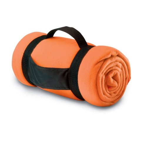 Koc polarowy pomarańczowy Koc polarowy pomarańczowy
