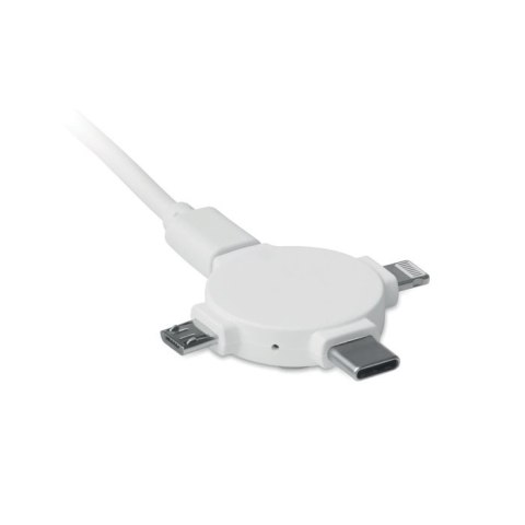 Adapter do kabli 3 w 1 biały