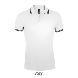 PASADENA męskie polo 200g white / navy 3XL