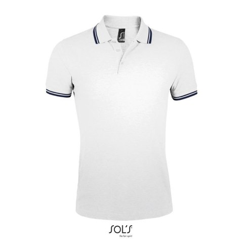 PASADENA męskie polo 200g white / navy S