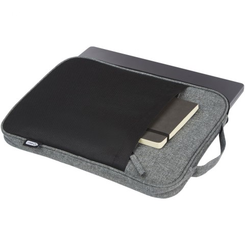 Reclaim 14-calowe etui na laptopa, dwa kolory, z recyklingu z certyfikatem GRS, 2,5 l czarny, szary melanż Reclaim 14-calowe etui na laptopa, dwa kolory, z recyklingu z certyfikatem GRS, 2,5 l czarny, szary melanż