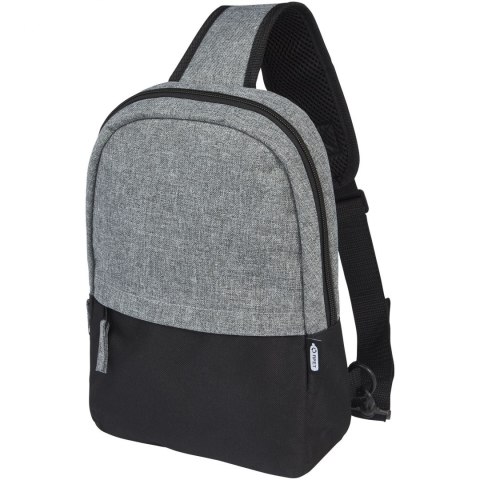 Reclaim torba na pierś z recyklingu z certyfikatem GRS, 3,5 l czarny, szary melanż Reclaim torba na pierś z recyklingu z certyfikatem GRS, 3,5 l czarny, szary melanż