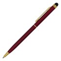 Długopis aluminiowy Touch Tip Gold, bordowy Długopis aluminiowy Touch Tip Gold, bordowy