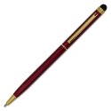 Długopis aluminiowy Touch Tip Gold, bordowy Długopis aluminiowy Touch Tip Gold, bordowy