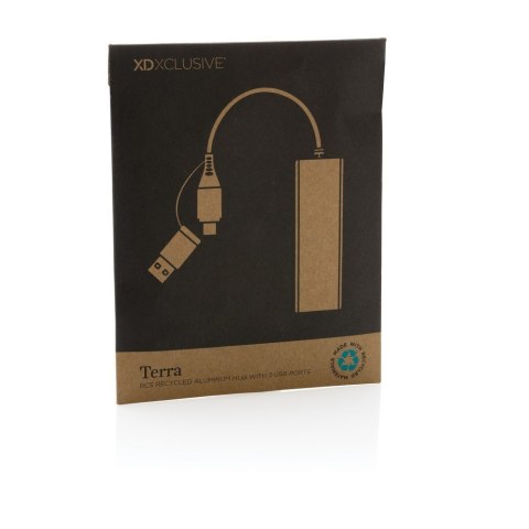 Hub USB 2.0 z USB C, aluminium z recyklingu Hub USB 2.0 z USB C, aluminium z recyklingu
