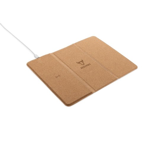 Korkowa podkładka pod mysz, ładowarka bezprzewodowa 10W Korkowa podkładka pod mysz, ładowarka bezprzewodowa 10W