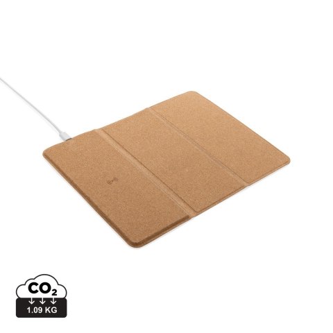 Korkowa podkładka pod mysz, ładowarka bezprzewodowa 10W Korkowa podkładka pod mysz, ładowarka bezprzewodowa 10W