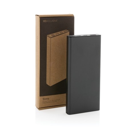 Szybki power bank 10000 mAh Terra, aluminium z recyklingu Szybki power bank 10000 mAh Terra, aluminium z recyklingu