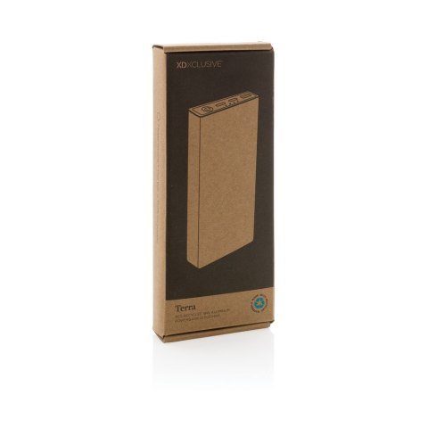 Szybki power bank 10000 mAh Terra, aluminium z recyklingu Szybki power bank 10000 mAh Terra, aluminium z recyklingu