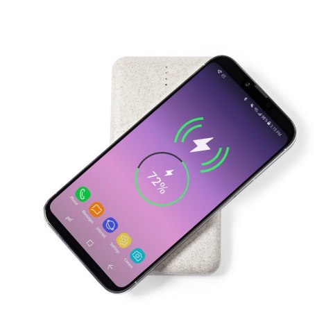 Bezprzewodowy power bank 8000 mAh ze słomy pszenicznej, ładowarka bezprzewodowa 10W Bezprzewodowy power bank 8000 mAh ze słomy pszenicznej, ładowarka bezprzewodowa 10W