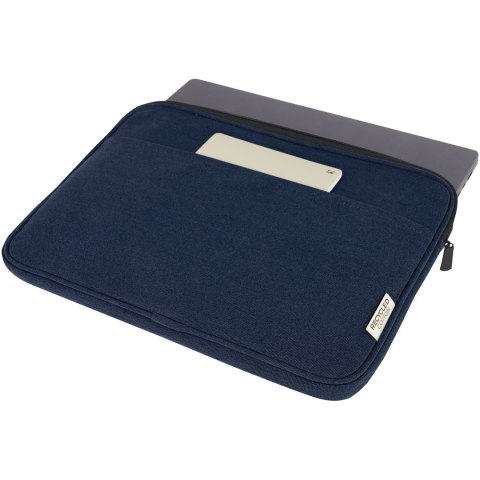 Joey 14-calowe etui na laptopa z płótna z recyklingu z certyfikatem GRS, o pojemności 2 l granatowy Joey 14-calowe etui na laptopa z płótna z recyklingu z certyfikatem GRS, o pojemności 2 l granatowy