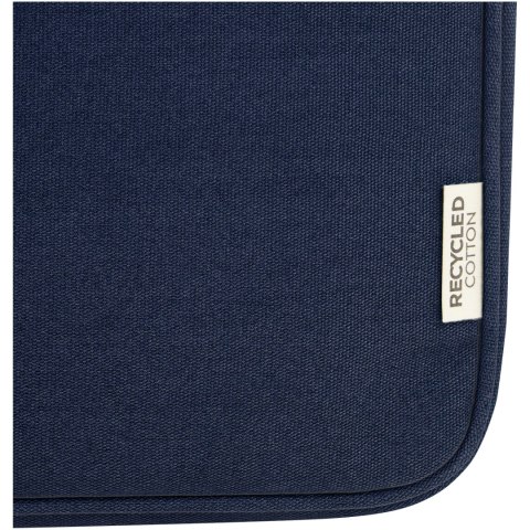 Joey 14-calowe etui na laptopa z płótna z recyklingu z certyfikatem GRS, o pojemności 2 l granatowy Joey 14-calowe etui na laptopa z płótna z recyklingu z certyfikatem GRS, o pojemności 2 l granatowy