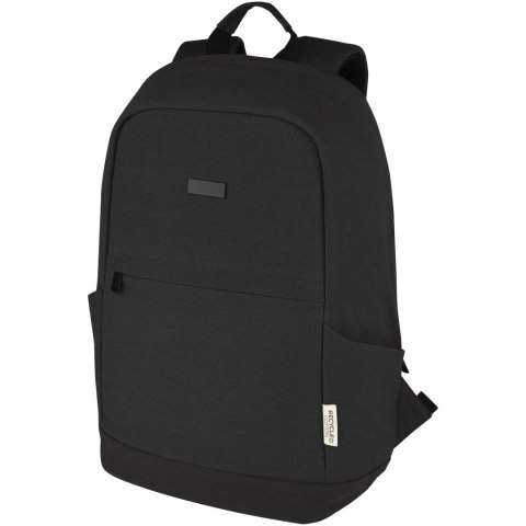 Joey 15,6-calowy plecak na laptopa z płótna z recyklingu z certyfikatem GRS o pojemności 18 l czarny Joey 15,6-calowy plecak na laptopa z płótna z recyklingu z certyfikatem GRS o pojemności 18 l czarny