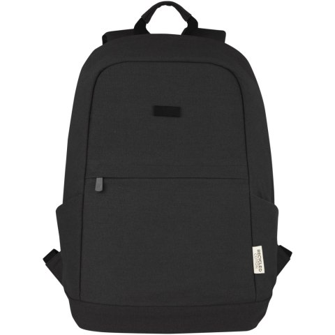 Joey 15,6-calowy plecak na laptopa z płótna z recyklingu z certyfikatem GRS o pojemności 18 l czarny Joey 15,6-calowy plecak na laptopa z płótna z recyklingu z certyfikatem GRS o pojemności 18 l czarny