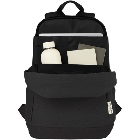 Joey 15,6-calowy plecak na laptopa z płótna z recyklingu z certyfikatem GRS o pojemności 18 l czarny Joey 15,6-calowy plecak na laptopa z płótna z recyklingu z certyfikatem GRS o pojemności 18 l czarny