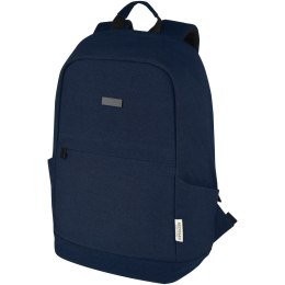 Joey 15,6-calowy plecak na laptopa z płótna z recyklingu z certyfikatem GRS o pojemności 18 l granatowy