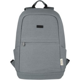 Joey 15,6-calowy plecak na laptopa z płótna z recyklingu z certyfikatem GRS o pojemności 18 l szary