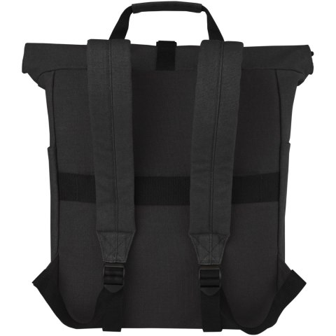 Joey 15-calowy plecak na laptopa z płótna z recyklingu z certyfikatem GRS o pojemności 15 l czarny Joey 15-calowy plecak na laptopa z płótna z recyklingu z certyfikatem GRS o pojemności 15 l czarny