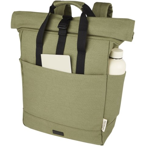 Joey 15-calowy plecak na laptopa z płótna z recyklingu z certyfikatem GRS o pojemności 15 l oliwkowy Joey 15-calowy plecak na laptopa z płótna z recyklingu z certyfikatem GRS o pojemności 15 l oliwkowy