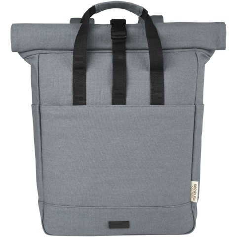 Joey 15-calowy plecak na laptopa z płótna z recyklingu z certyfikatem GRS o pojemności 15 l szary Joey 15-calowy plecak na laptopa z płótna z recyklingu z certyfikatem GRS o pojemności 15 l szary