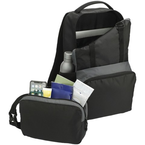 Trailhead plecak na 15-calowego laptopa o pojemności 14 l z recyklingu z certyfikatem GRS czarny, szary Trailhead plecak na 15-calowego laptopa o pojemności 14 l z recyklingu z certyfikatem GRS czarny, szary