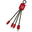 Kabel z podświetlonym logo 3w1 z brelokiem - SCX.design C15 mid red, czarny Kabel z podświetlonym logo 3w1 z brelokiem - SCX.design C15 mid red, czarny