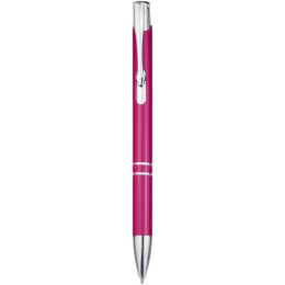 Moneta długopis z aluminium z recyklingu magenta