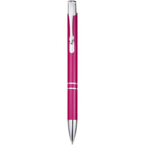 Moneta długopis z aluminium z recyklingu magenta Moneta długopis z aluminium z recyklingu magenta