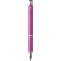 Moneta długopis z aluminium z recyklingu magenta