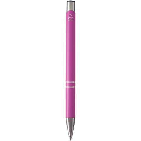 Moneta długopis z aluminium z recyklingu magenta Moneta długopis z aluminium z recyklingu magenta