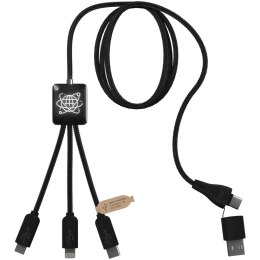 SCX.design C45 kabel 5 w 1 z tworzywa PET pochodzącego z recyklingu umożliwiający transfer danych czarny