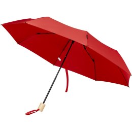 Składany wiatroodporny parasol 51 cm z PET z recyklingu Birgit czerwony (10914521)