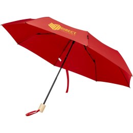 Składany wiatroodporny parasol 51 cm z PET z recyklingu Birgit czerwony
