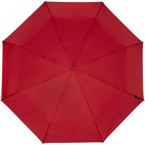 Składany wiatroodporny parasol 51 cm z PET z recyklingu Birgit czerwony Składany wiatroodporny parasol 51 cm z PET z recyklingu Birgit czerwony