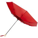 Składany wiatroodporny parasol 51 cm z PET z recyklingu Birgit czerwony