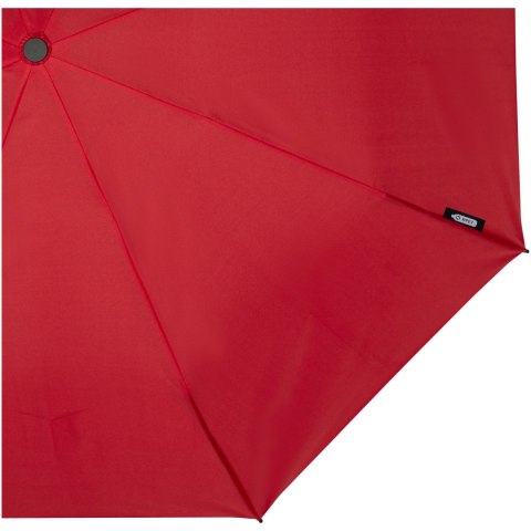 Składany wiatroodporny parasol 51 cm z PET z recyklingu Birgit czerwony Składany wiatroodporny parasol 51 cm z PET z recyklingu Birgit czerwony