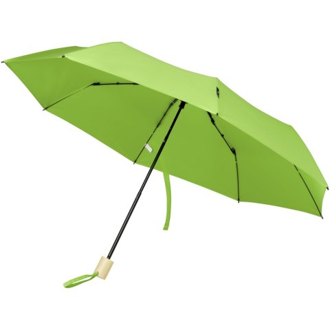 Składany wiatroodporny parasol 51 cm z PET z recyklingu Birgit zielony limonkowowy Składany wiatroodporny parasol 51 cm z PET z recyklingu Birgit zielony limonkowowy