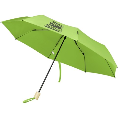 Składany wiatroodporny parasol 51 cm z PET z recyklingu Birgit zielony limonkowowy Składany wiatroodporny parasol 51 cm z PET z recyklingu Birgit zielony limonkowowy