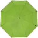 Składany wiatroodporny parasol 51 cm z PET z recyklingu Birgit zielony limonkowowy